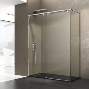 Mampara INOX fijo + corredera + lateral fijo FUTURA - Imagen 1