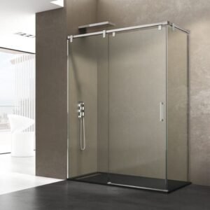 Mampara INOX fijo + corredera + lateral fijo FUTURA - Imagen 1