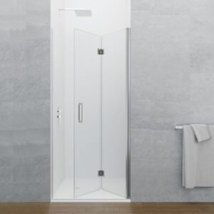 Mampara plegable GLASS con cierre imán a pared - Imagen 1