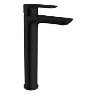 Grifo monomando lavabo caño alto CASSIO negro - Imagen 1