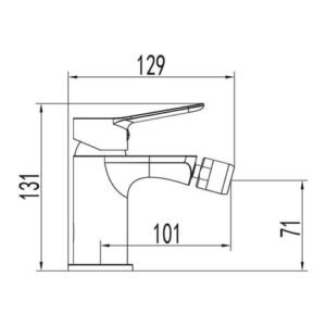 Grifo monomando para bidé RHIO - Imagen 3