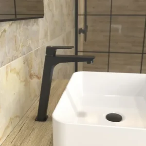 Grifo monomando lavabo caño alto MARRIOT negro mate - Imagen 2