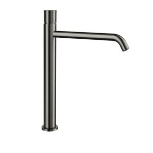Grifo monomando para lavabo caño alto HELIOS Titanio - Imagen 1