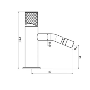 Grifo monomando para bidé HELIOS Cobre - Imagen 3