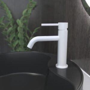 Grifo monomando para lavabo SIRIO blanco - Imagen 2