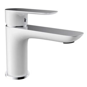 Grifo monomando lavabo CASSIO acabado BLANCO/CROMO - Imagen 1