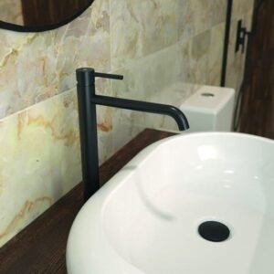 Grifo monomando lavabo caño alto MIO Negro - Imagen 2