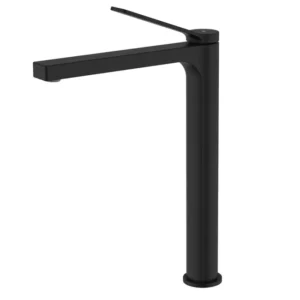 Grifo monomando para lavabo caño alto TARSIO Negro - Imagen 1