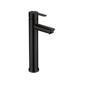 Grifo monomando para lavabo caño alto IONY Acero negro - Imagen 1