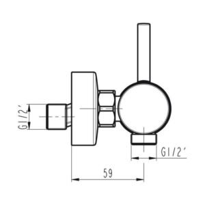 Grifo monomando para ducha SIRIO ORO CEPILLADO - Imagen 2