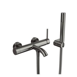 Grifo monomando para bañera SIRIO titanio - Imagen 1