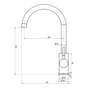 Grifo de cocina de acero inox cepillado ROUND ACERO - Imagen 3