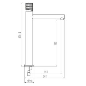 Grifo monomando lavabo caño alto cromo RADIO - Imagen 2