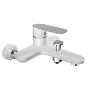 Grifo monomando bañera CASSIO cromo/blanco - Imagen 1