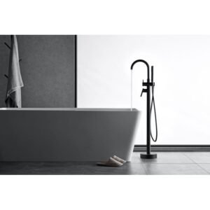 Grifería de bañera exenta monomando ROUND negro mate - Imagen 2