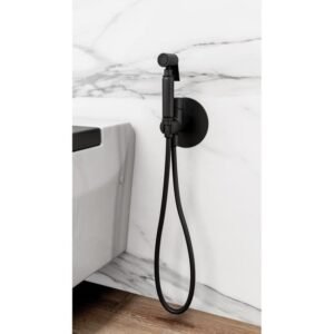 Grifo monomando bidé empotrado negro mate ROUND - Imagen 2