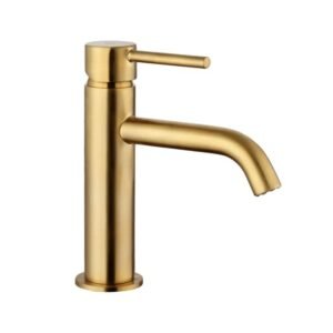 Grifo monomando para lavabo SIRIO ORO CEPILLADO - Imagen 1