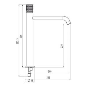 Grifo monomando para lavabo caño alto HELIOS Cobre - Imagen 2
