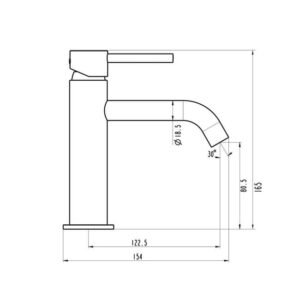 Grifo monomando para lavabo SIRIO ORO CEPILLADO - Imagen 2