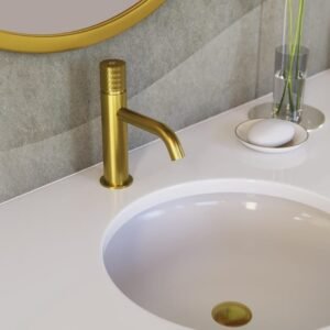 Grifo monomando para lavabo HELIOS Oro - Imagen 2