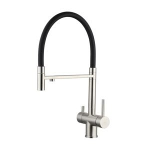 Grifo de cocina osmosis extraíble Acero/Negro - Imagen 1