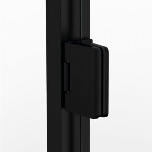 Mampara angular 2 puertas abatibles al vértice GLASS NEGRO - Imagen 2
