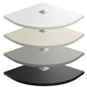 Plato de ducha semicircular carga mineral Alexia - Imagen 1