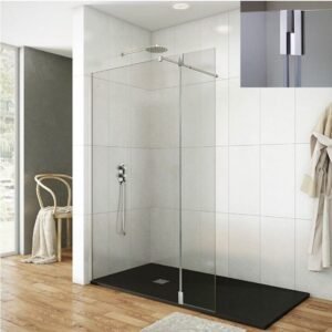 Mampara cristal fijo + abatible SCREEN MOVING BISAGRA - Imagen 1